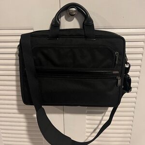 Tumi Men’s Black Alpha Ballistic Nylon Laptop Messenger Bag